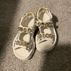 GUCCI Rhinestone Sandals shoes new
